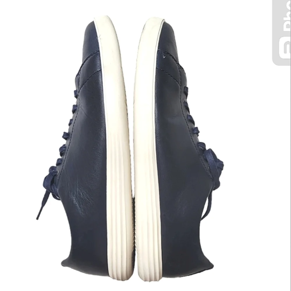 Cole Haan Grande Zero Leather Lace Up Sneaker Sz 11.5 navy